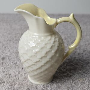 Belleek Creamer Parian Ware With Cob Lustre Handle